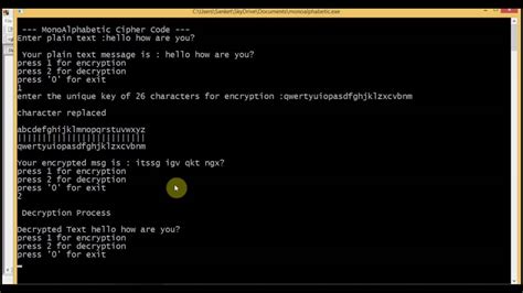 Mono Alphabetic Cipher - YouTube