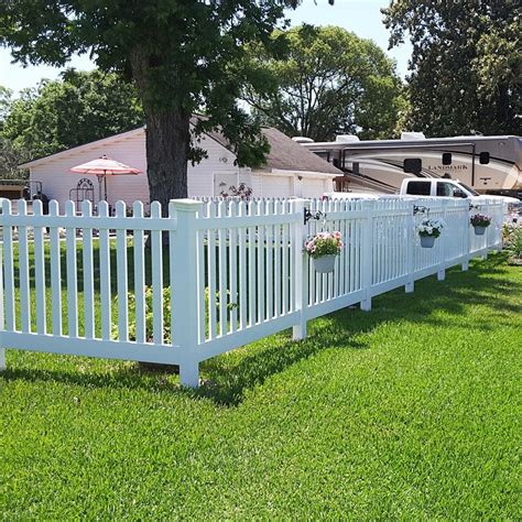 Burton 5' Tall Vinyl Picket Fence (White) - Durables