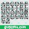 Split Monogram Svg, Split Letter Svg. Alphabet Svg, Regal Initial Svg, Font Svg - Svg Lyra