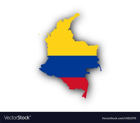 Map and flag of colombia Royalty Free Vector Image