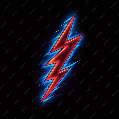 Premium AI Image | Lightning bolt abstract logo design on black background