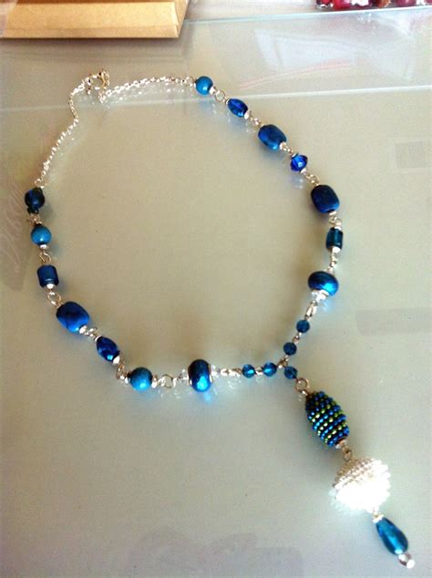 Azul/Plata | Jewels, Beaded necklace, Jewelry