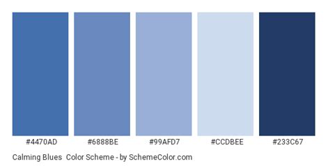 Calming Blues Color Scheme » Blue » SchemeColor.com