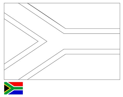 Coloring Page | Flag of South Africa | Drawing | Outline Vectors | Free Download | Printable