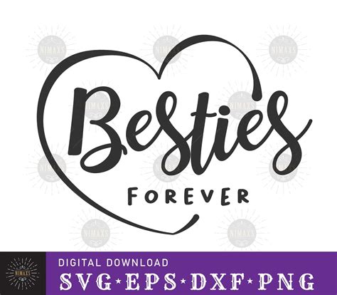 Besties Forever SVG Besties SVG Best Friend Gift SVG Eps - Etsy UK