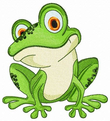 Friendly frog embroidery design | Machine embroidery designs, Animal ...