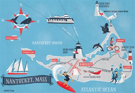 Nantucket Island Map | Jennifer Farley