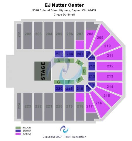 EJ Nutter Center Tickets and EJ Nutter Center Seating Chart - Buy EJ ...