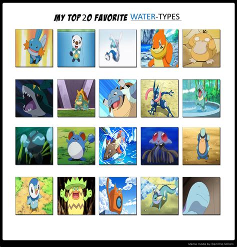 My Top 20 Favourite Water-Type Pokemon by TheTrainMrMenPonyFan on DeviantArt