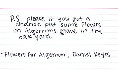 Flowers For Algernon, Daniel Keyes. | Pensamentos, Livros, Frases