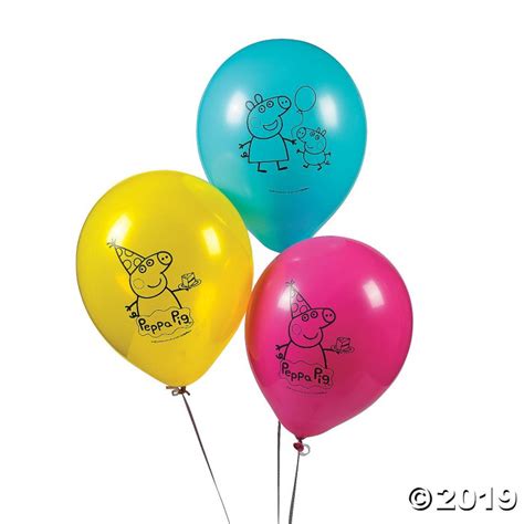 Peppa Pig 12" Latex Balloons (6 Piece(s)) | GlowUniverse.com