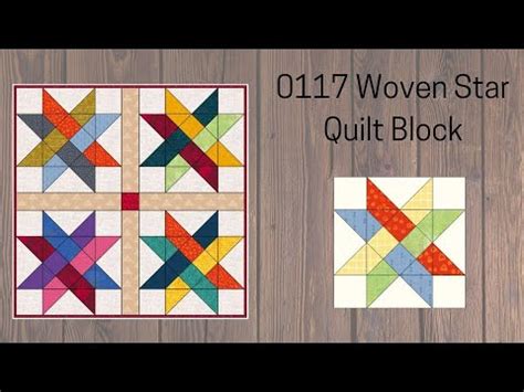 0117 Woven Star Quilt Block Tutorial | Rotary Cutting | Free Quilt ...