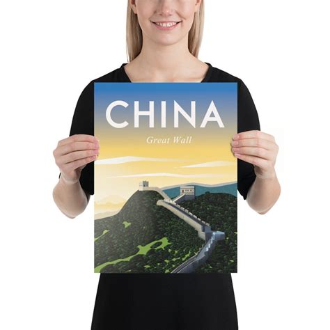 Great Wall of China Print Poster Travel Poster Wall Art Sizes: - Etsy