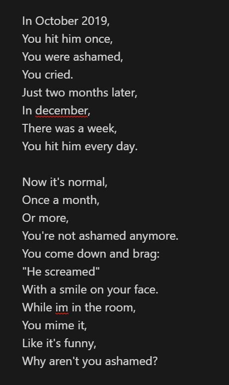 A Poem I Wrote Last Year [TW: Child Abuse] : r/Poem