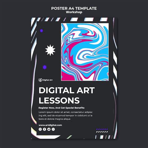 Free PSD | Workshop poster template