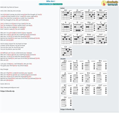 Chord: Who Am I - tab, song lyric, sheet, guitar, ukulele | chords.vip
