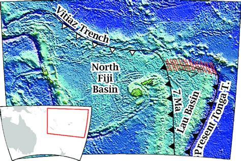 Regional topographic/ bathymetric map for the Tonga-Vitiaz Trench... | Download Scientific Diagram