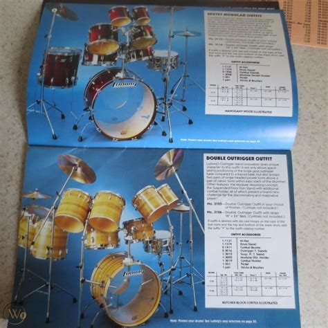 ORIGINAL 1981 LUDWIG DRUMS CATALOG "THE SET UP" 35 pages w/price list ...