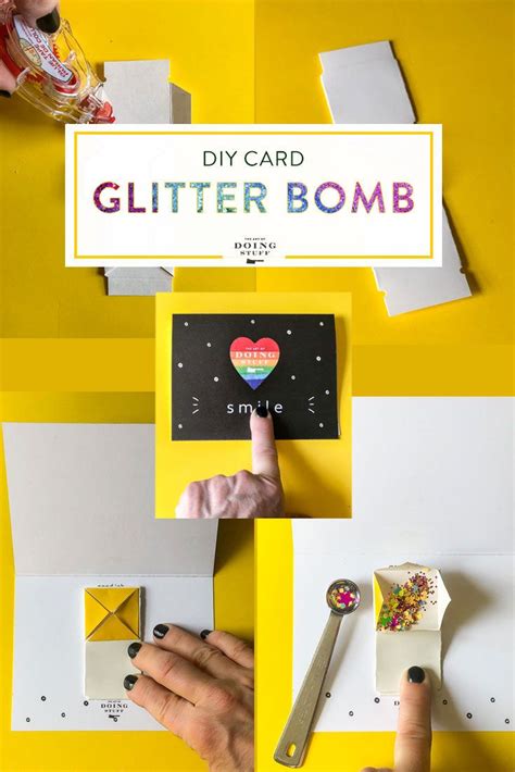 Make a Glitter Bomb Card (Instructions & Template) | Confetti cards, Glitter cards, Birthday ...