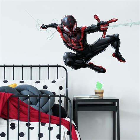 Spider-Man Miles Morales Peel and Stick Giant Wall Decals – RoomMates Decor