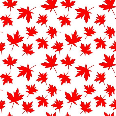 Red maple leaf seamless vector illustration on white background 12371451 Vector Art at Vecteezy