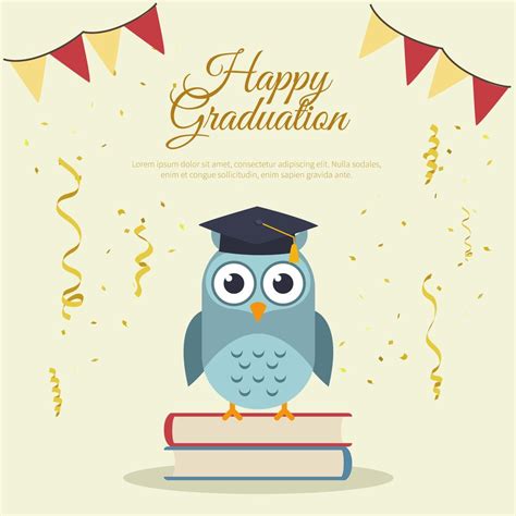 Happy Graduation Card Template 201126 Vector Art at Vecteezy