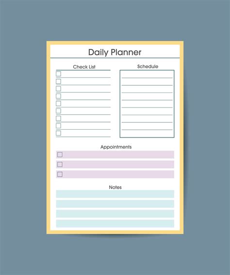 Daily Routine planner template. Clear and simple printable to do list ...