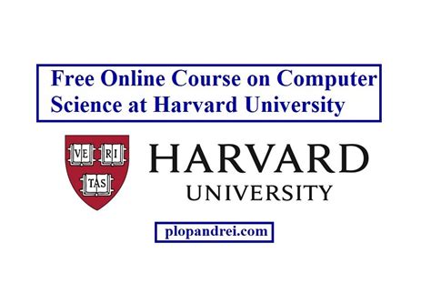 Free Online Course on Computer Science at Harvard University | #Jobs/ # ...