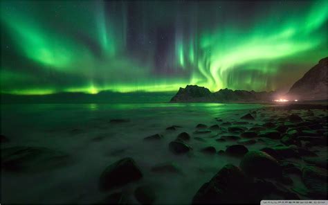 Sky Green 4k Wallpaper | Norway, Lofoten, Background images