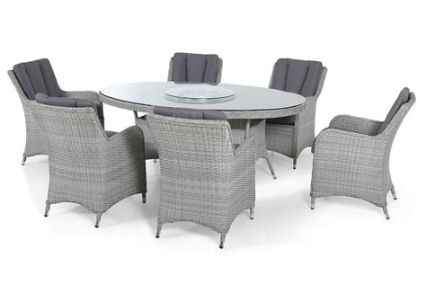 Ascot 6 Seat Oval With Dining Table & Weatherproof Cushions – RESELLPROFIT