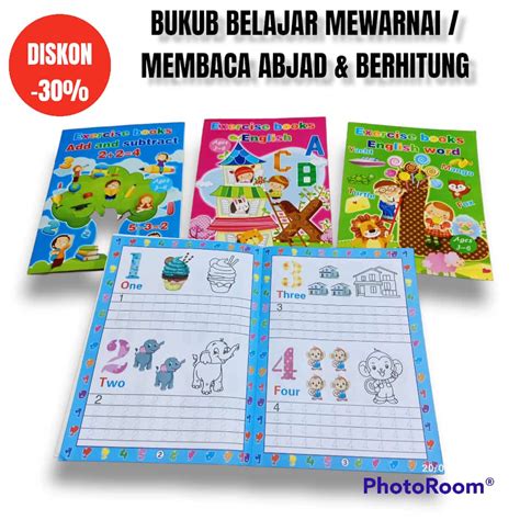 Jual BUKU GAMBAR MEWARNAI EXERCISE BOOKS A4 | Shopee Indonesia