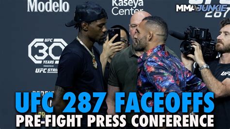 UFC 287 Pre-Fight Press Conference Faceoff Highlight For Full Main Card ...