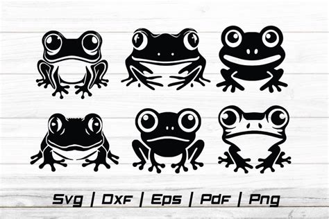 Cute Frog Vector Silhouette Svg file cut file (2462019)