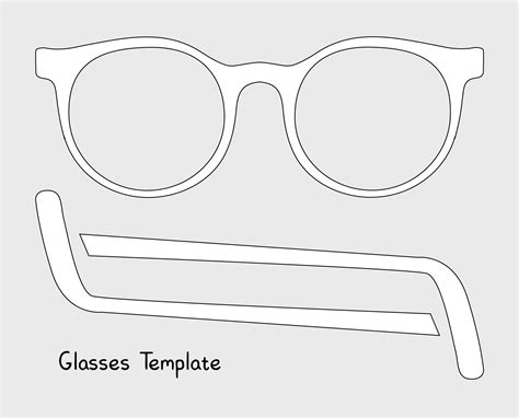 Printable Glasses Template - Printable Templates Free