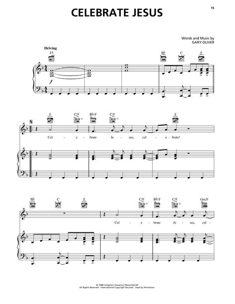 Celebrate Jesus by Don Moen Sheet Music for Piano, Vocal & Guitar Chords (Right-Hand Melody) at ...