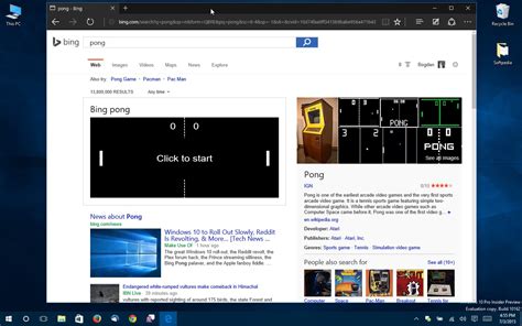 Microsoft Releases Pong Game on Bing, Play It in Your Browser