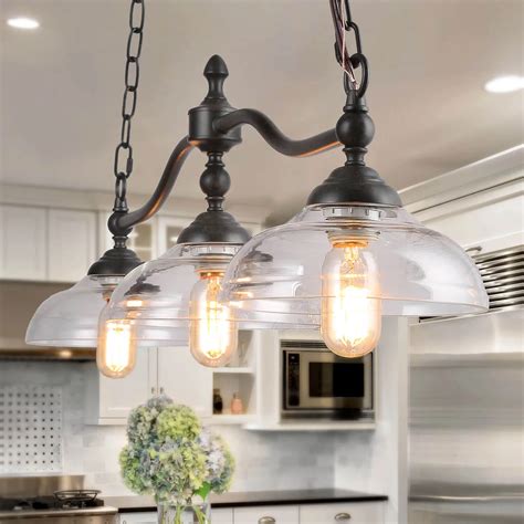 Halision 6-Light Island | Farmhouse kitchen lighting, Kitchen lighting fixtures, Farmhouse light ...