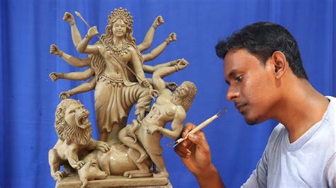 Durga murti making 2023 | durga thakur banano | clay art - YouTube