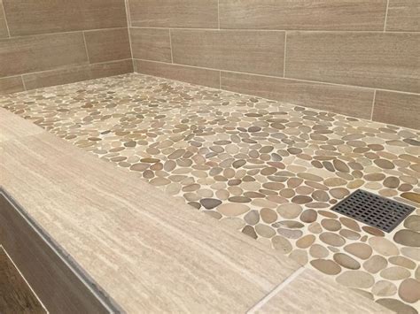 40 Pebble Tile Bathroom Ideas 27 | Small bathroom tiles, Pebble tile shower, Bathroom remodel master