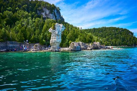 Tobermory Flowerpot Island Ontario Canada Stock Photo - Image of ...