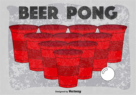 Vector Retro Poster Of Beer Pong Game 123185 Vector Art at Vecteezy