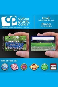 A full colour solid plastic membership card for Football Clubs printed on both sided in full ...