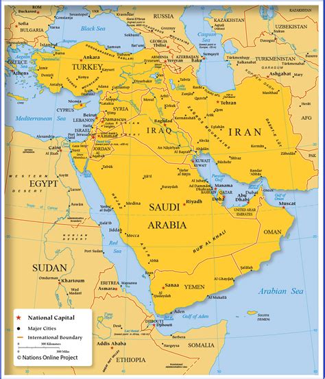 Map of Western Asia and the Middle East - Nations Online Project