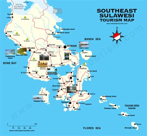 Southeast Sulawesi Map - Peta Sulawesi Tenggara - Southeast Celebes Map