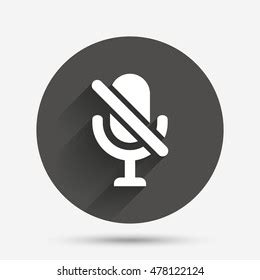No Microphone Sign Icon Speaker Symbol Stock Vector (Royalty Free) 203950453 | Shutterstock