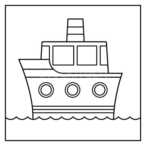 Ship Outline Drawing | Free download on ClipArtMag