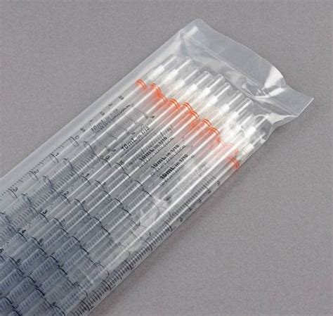 10mL Orange Striped PS UniPlast Serological Pipette by Globe Scientific