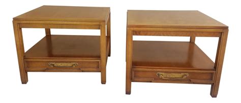 Mid Century Modern Wooden Side Tables - a Pair on Chairish.com Wooden Side Table, Wood Table ...