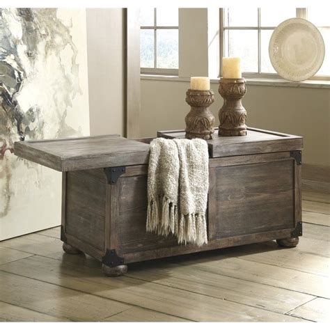 Ashley Vennilux Storage Coffee Table in Gray and Brown - T500-720