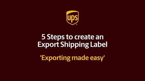 How to Create a UPS International Shipping Label in 5 Easy Steps - YouTube